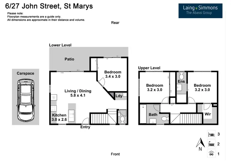 Floorplan of Homely townhouse listing, 6/27 John Street, St Marys NSW 2760