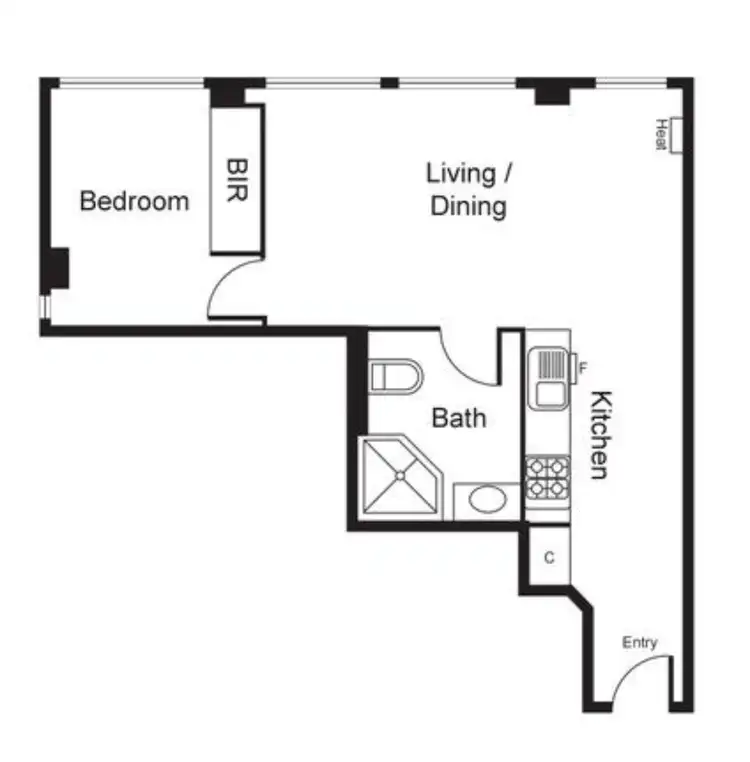Floorplan of Homely apartment listing, 318/339 Swanston Street, Melbourne VIC 3000