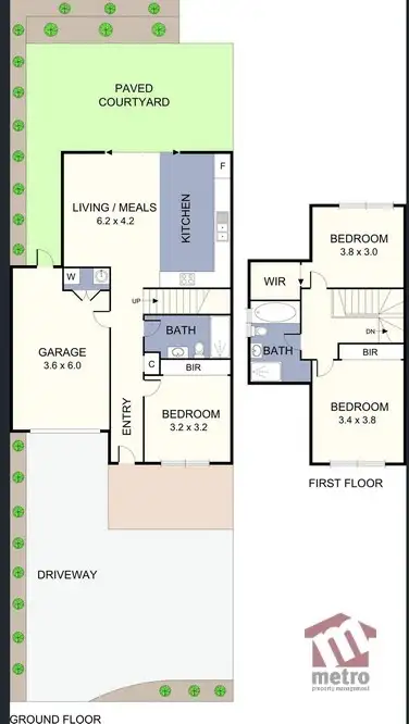 Floorplan of Homely townhouse listing, 2/14 Kennedy Street, Glenroy VIC 3046