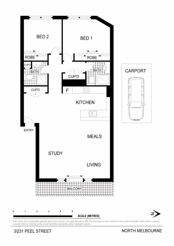 Floorplan of Homely house listing, 3/231 Peel St, North Melbourne VIC 3051