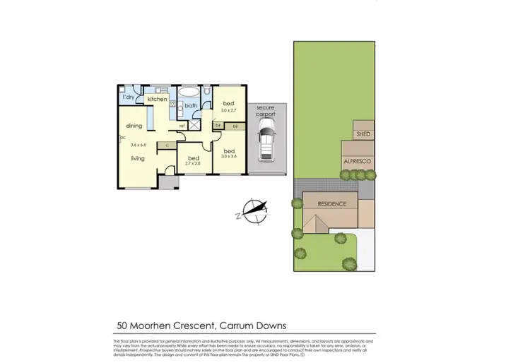 Floorplan of Homely house listing, 50 Moorhen Cres, Carrum Downs VIC 3201
