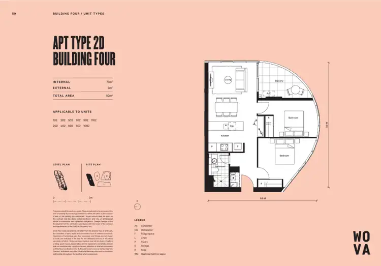 Floorplan of Homely apartment listing, 902/220 Melrose Drive, Phillip ACT 2606