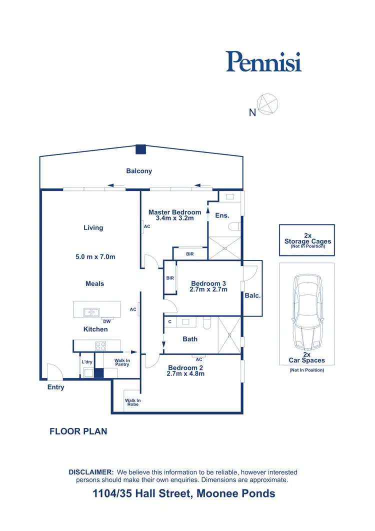 Floorplan of Homely apartment listing, 1104/35 Hall Street, Moonee Ponds VIC 3039