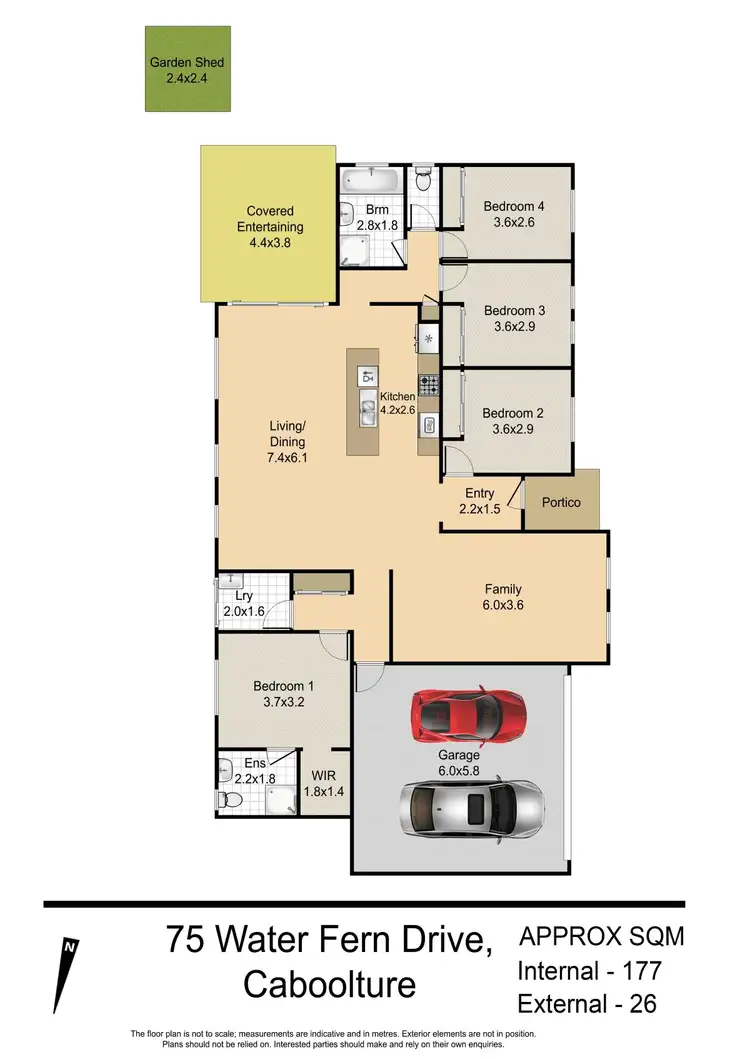 Floorplan of Homely house listing, 75 Water Fern Dr, Caboolture QLD 4510