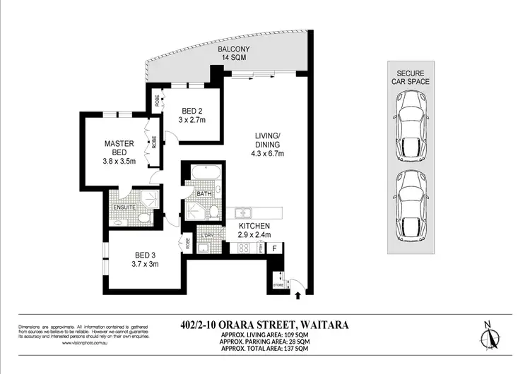 Floorplan of Homely unit listing, 402/2-10 Orara Street, Waitara NSW 2077