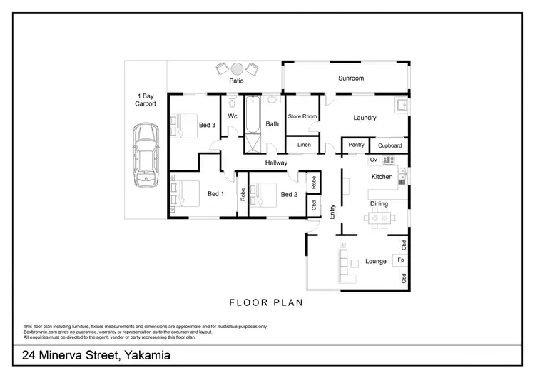 Floorplan of Homely house listing, 24 Minerva Street, Yakamia WA 6330