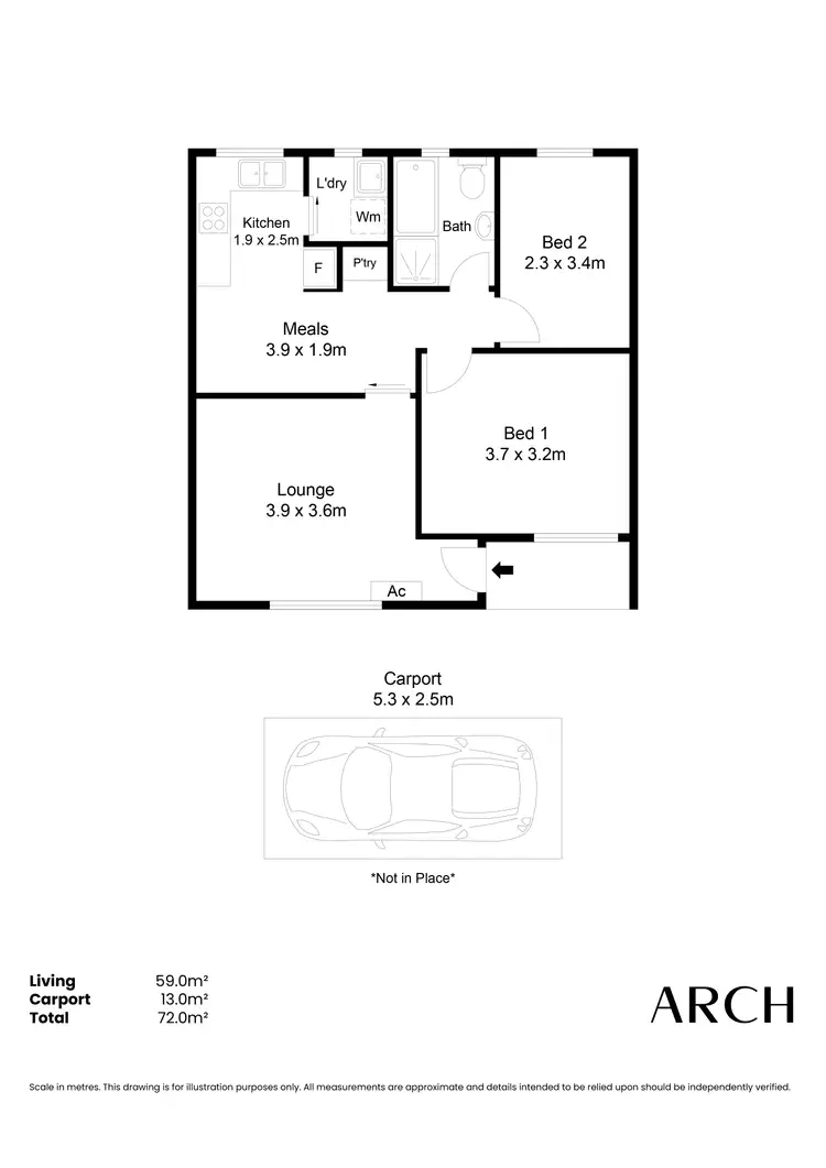 Floorplan of Homely unit listing, 2/5 York Terrace, Ferryden Park SA 5010