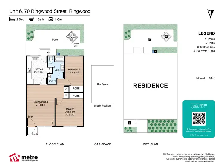 Floorplan of Homely unit listing, 6/70 Ringwood Street, Ringwood VIC 3134