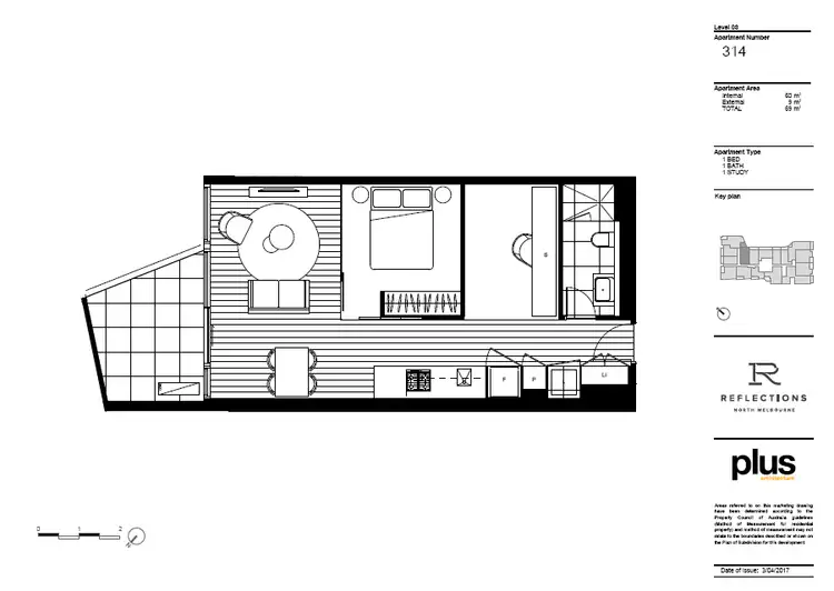 Floorplan of Homely apartment listing, 314/108 Haines St, North Melbourne VIC 3051