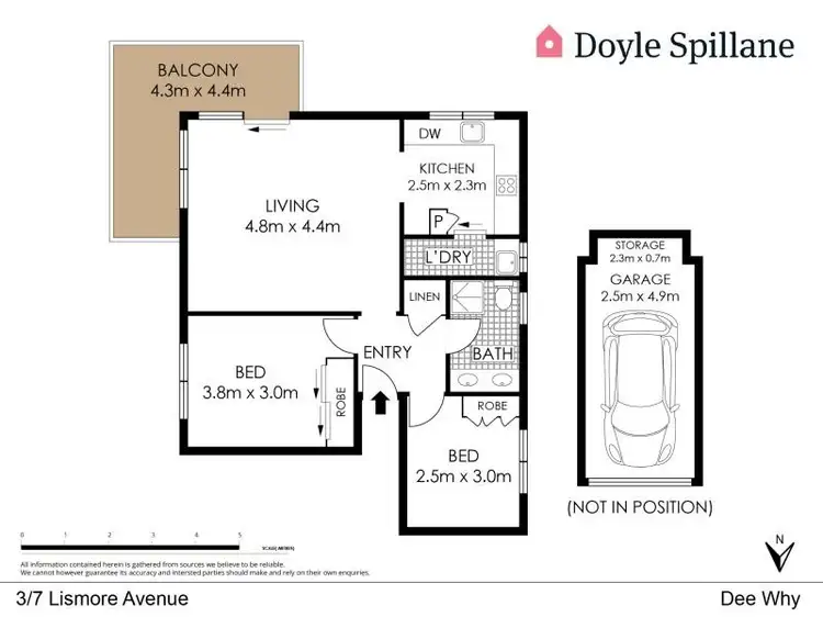 Floorplan of Homely apartment listing, 3/7 Lismore Avenue, Dee Why NSW 2099