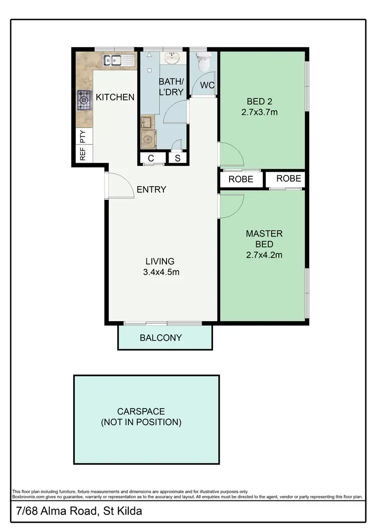 Floorplan of Homely apartment listing, 7/68 Alma Rd, St Kilda VIC 3182
