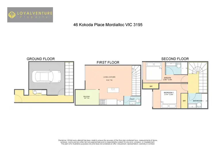 Floorplan of Homely townhouse listing, 46 Kokoda Pl, Mordialloc VIC 3195
