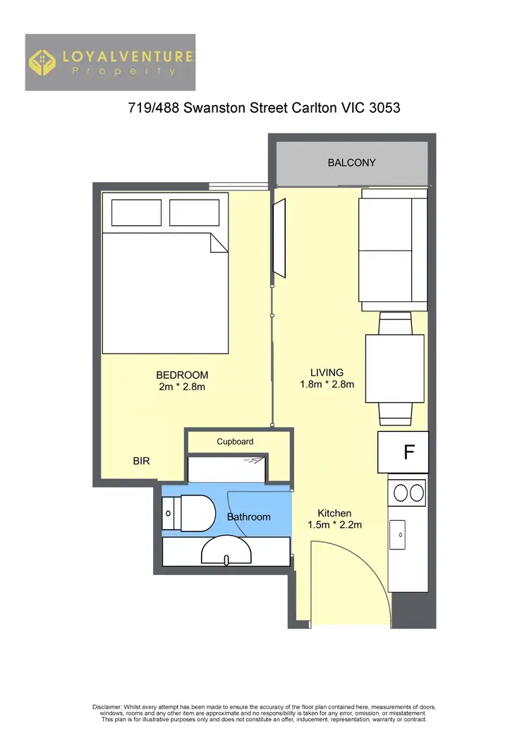 Floorplan of Homely apartment listing, 719/488 Swanston St, Carlton VIC 3053