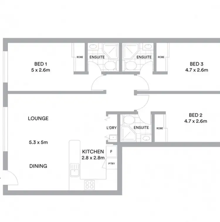 Floorplan of Homely unit listing, 48/7 Brown St, Labrador QLD 4215