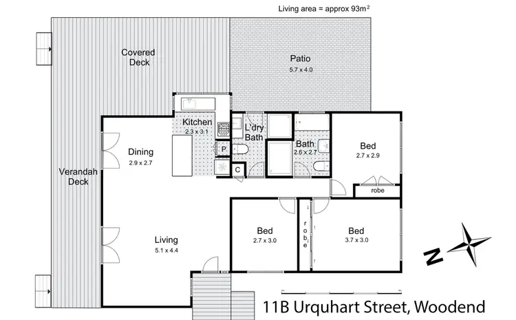 Floorplan of Homely house listing, 11B Urquhart St, Woodend VIC 3442