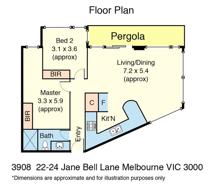 Floorplan of Homely apartment listing, 3908/22-24 Jane Bell Ln, Melbourne VIC 3000