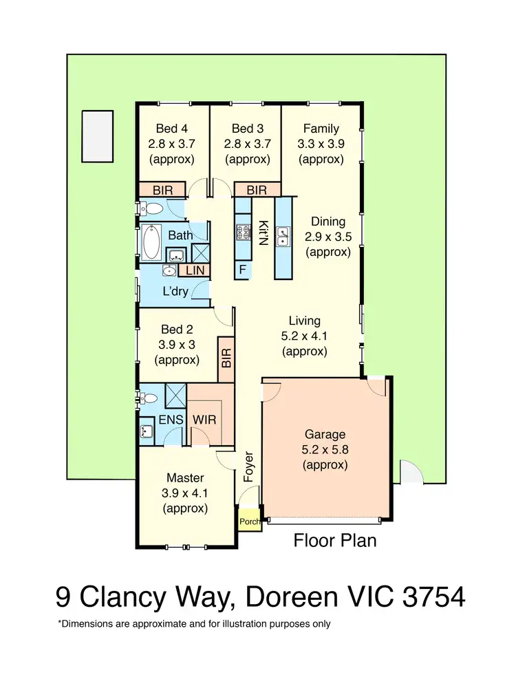 Floorplan of Homely house listing, 9 Clancy Way, Doreen VIC 3754
