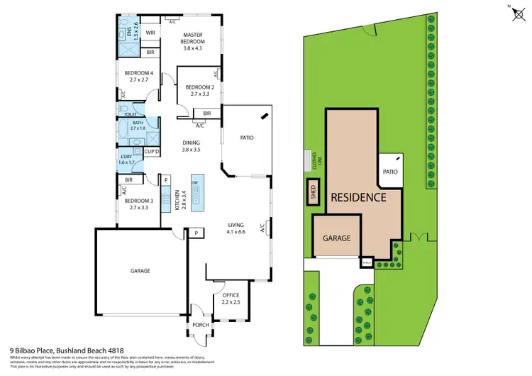 Floorplan of Homely house listing, 9 Bilbao Pl, Bushland Beach QLD 4818