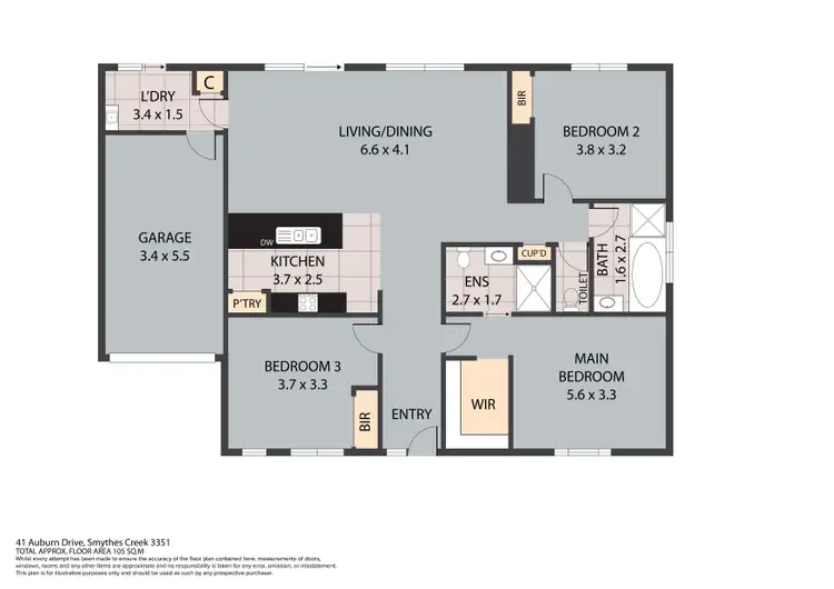 Floorplan of Homely house listing, 41 Auburn Dr, Smythes Creek VIC 3351