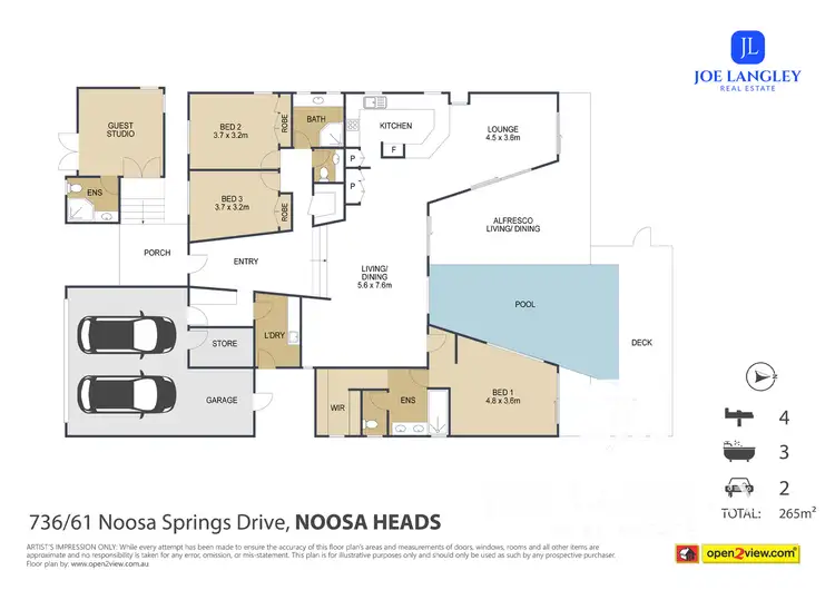 Floorplan of Homely house listing, 736/61 Noosa Springs Dr, Noosa Heads QLD 4567