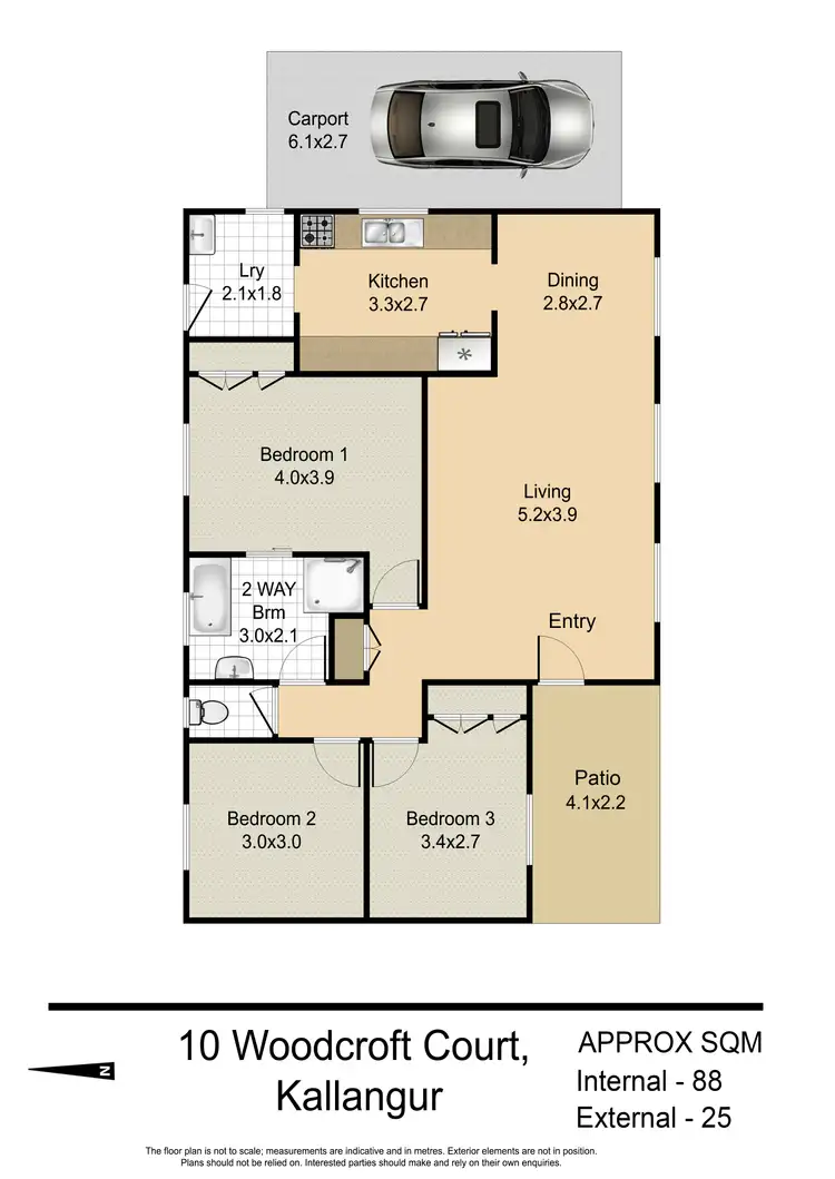 Floorplan of Homely house listing, 10 Woodcroft Ct, Kallangur QLD 4503
