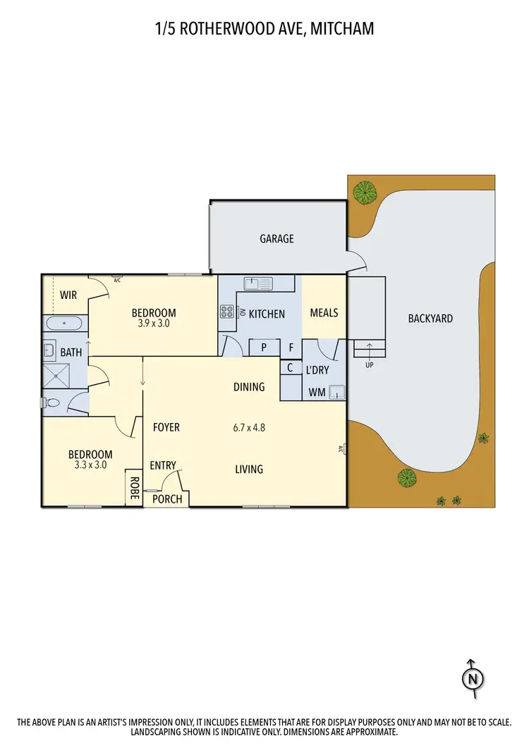 Floorplan of Homely unit listing, 1/5 Rotherwood Ave, Mitcham VIC 3132