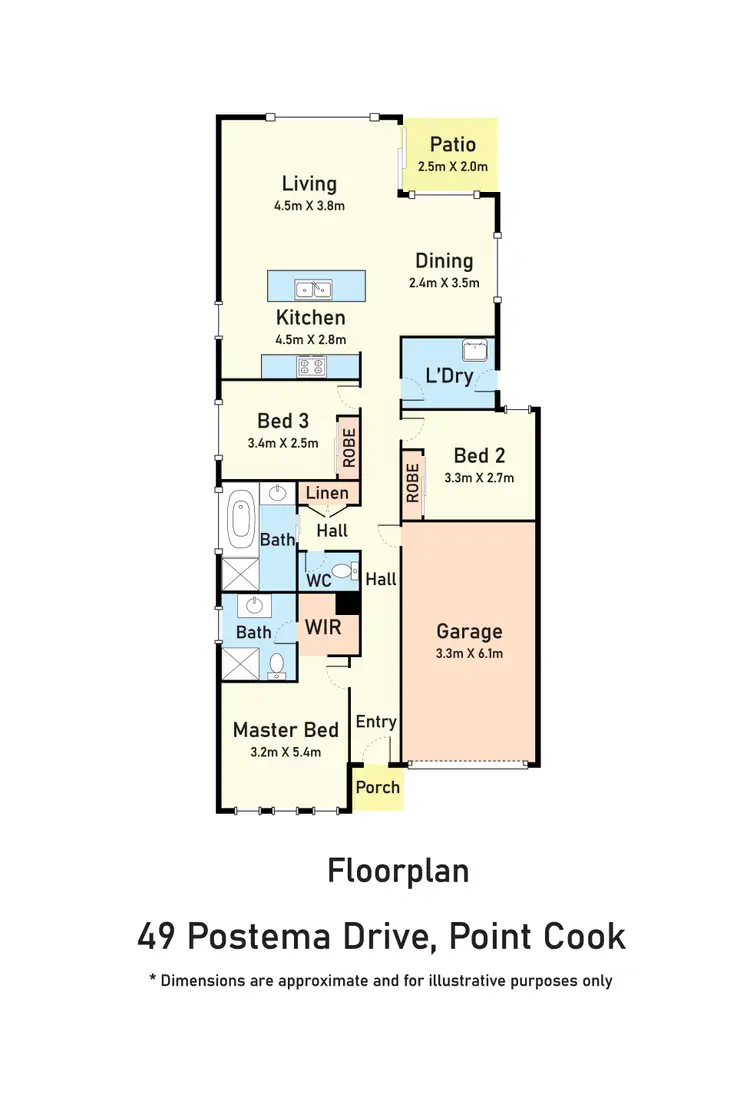 Floorplan of Homely house listing, 49 Postema Drive, Point Cook VIC 3030