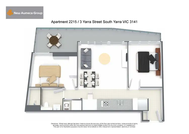 Floorplan of Homely apartment listing, 2215/3 Yarra St, South Yarra VIC 3141