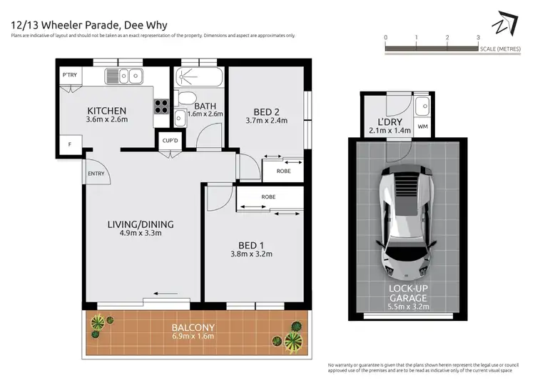Floorplan of Homely unit listing, 12/13 Wheeler Parade, Dee Why NSW 2099