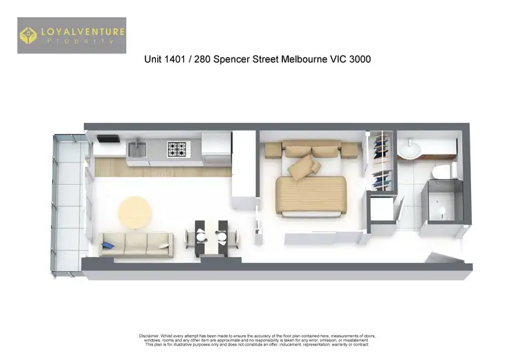 Floorplan of Homely apartment listing, 1401/280 Spencer St, Melbourne VIC 3000