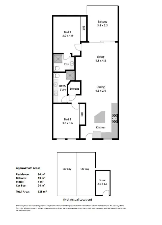 Floorplan of Homely unit listing, UNIT 3/333 CHARLES STREET, North Perth WA 6006