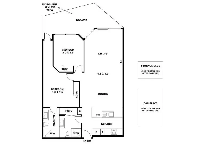 Floorplan of Homely unit listing, UNIT 409/60 EDGEWATER BOULEVARD, Maribyrnong VIC 3032