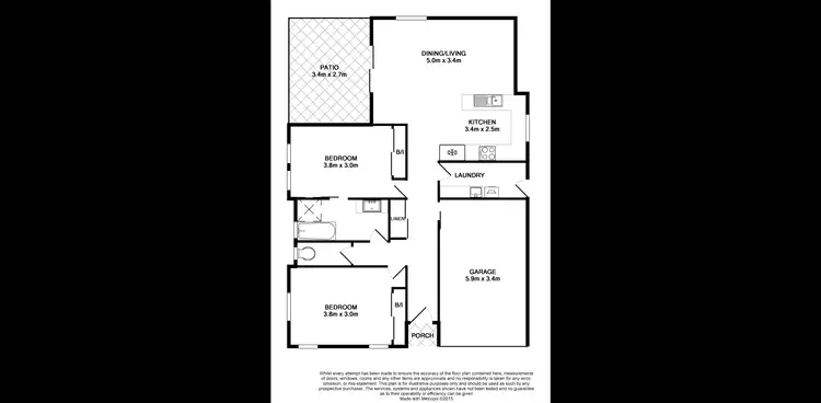 Floorplan of Homely house listing, UNIT 5/15 CARD STREET, Berserker QLD 4701