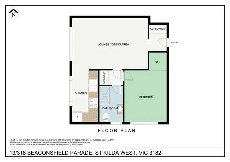 Floorplan of Homely apartment listing, UNIT 13/318 BEACONSFIELD PARADE, St Kilda West VIC 3182