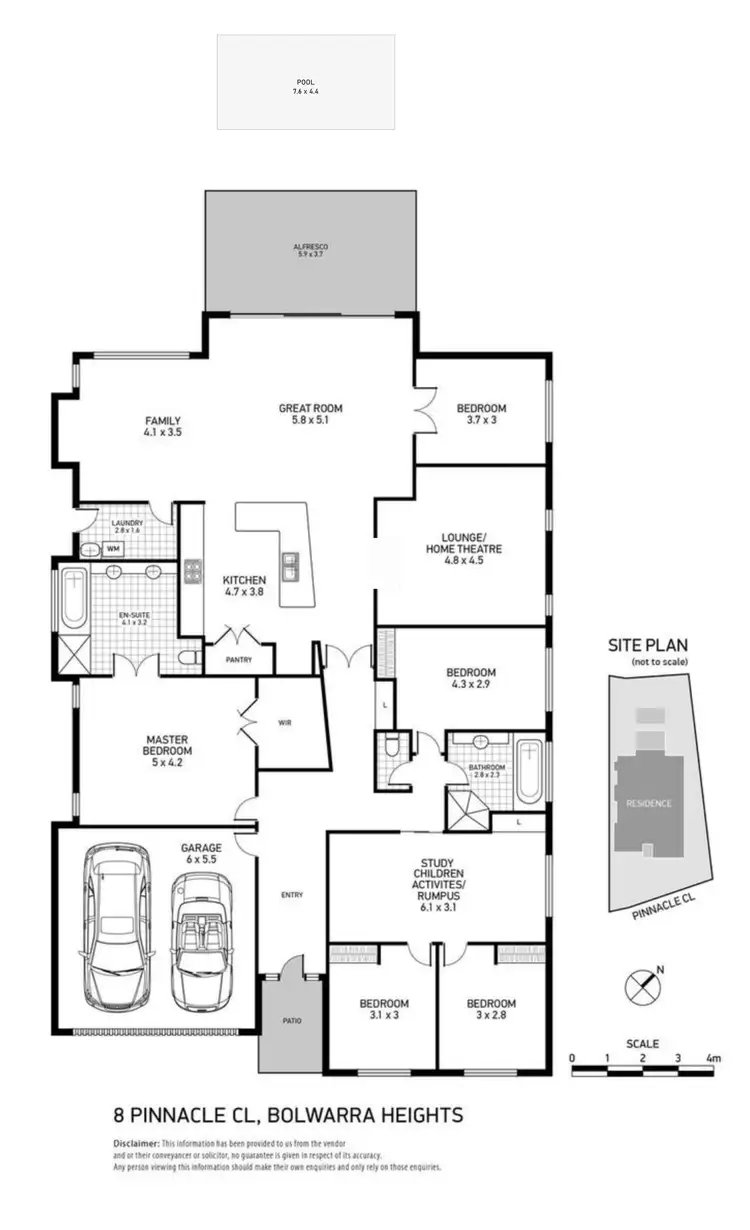 Floorplan of Homely house listing, 8 PINNACLE CLOSE, Bolwarra Heights NSW 2320
