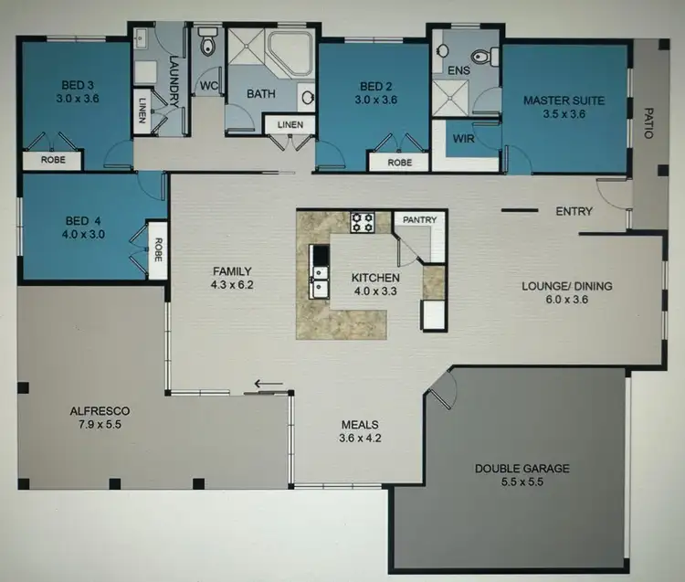 Floorplan of Homely house listing, 3 REDBANK DRIVE, Scone NSW 2337