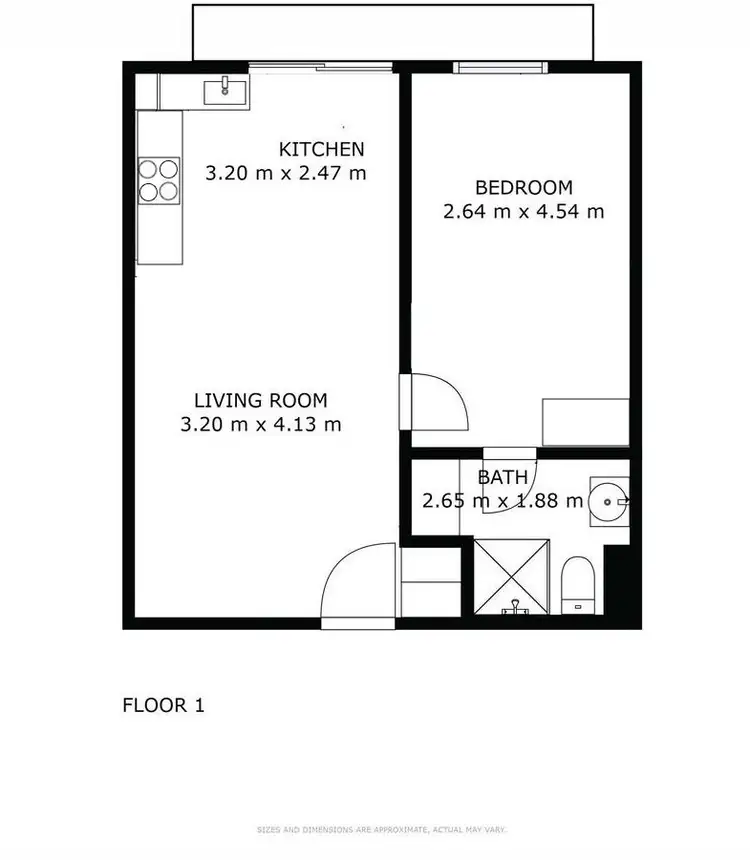 Floorplan of Homely apartment listing, UNIT 405/36 TENTH AVENUE, Maylands WA 6051