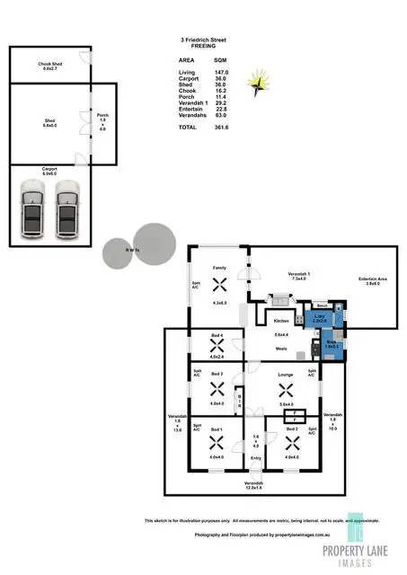 Floorplan of Homely house listing, 3 FRIEDRICH STREET, Freeling SA 5372