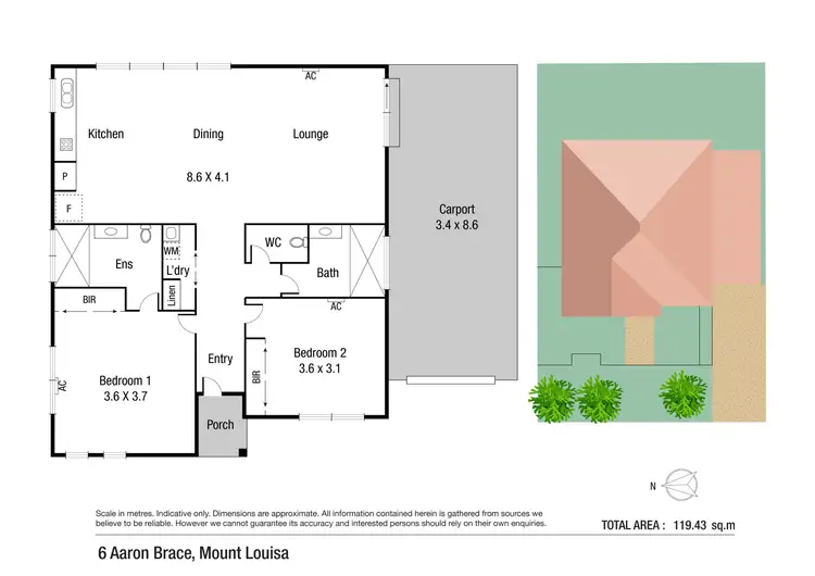 Floorplan of Homely house listing, 6 AARON BRACE, Mount Louisa QLD 4814