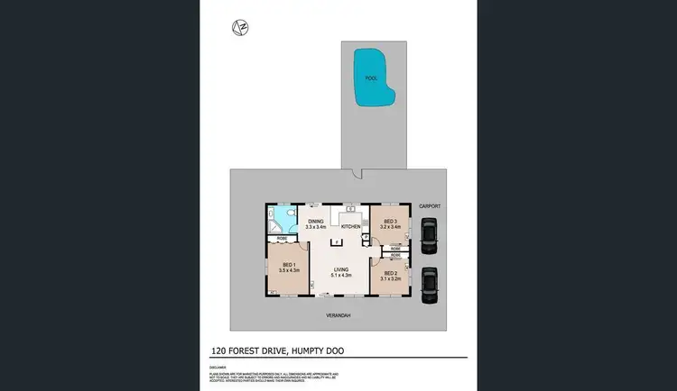 Floorplan of Homely house listing, 120 FOREST DRIVE, Humpty Doo NT 836