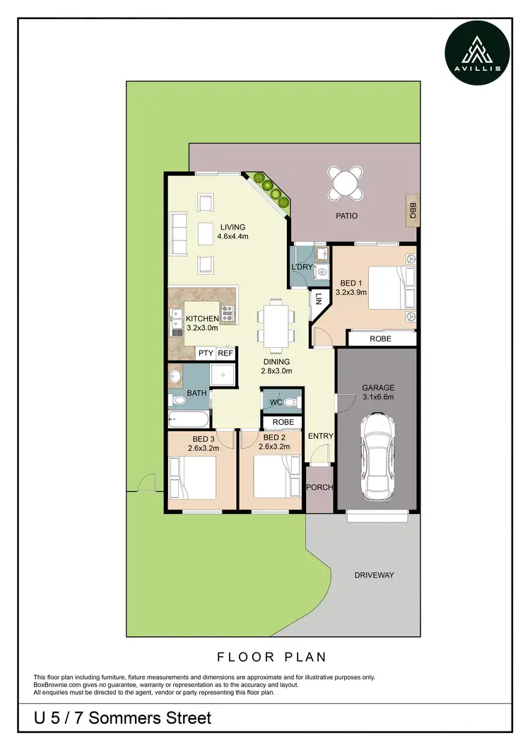 Floorplan of Homely townhouse listing, UNIT 5/7 SOMMERS STREET, Conder ACT 2906