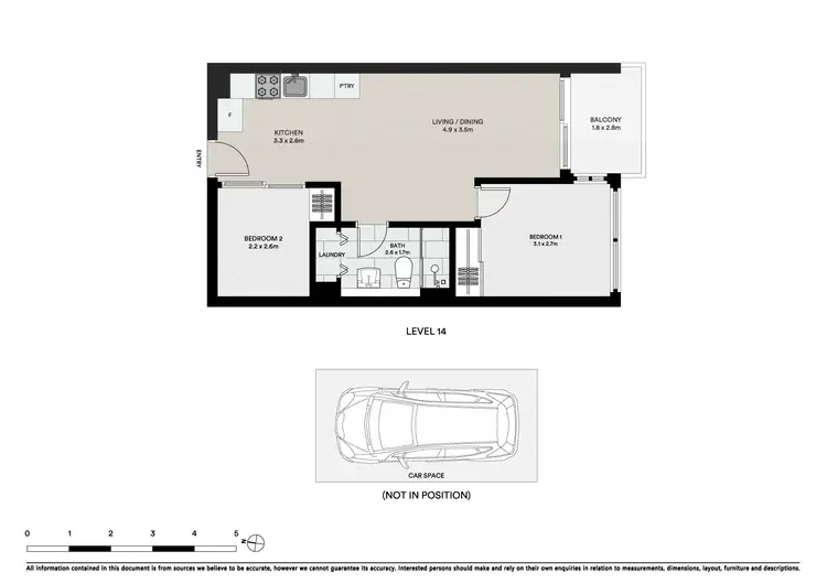 Floorplan of Homely apartment listing, UNIT 1403/470 ST KILDA ROAD, Melbourne VIC 3004