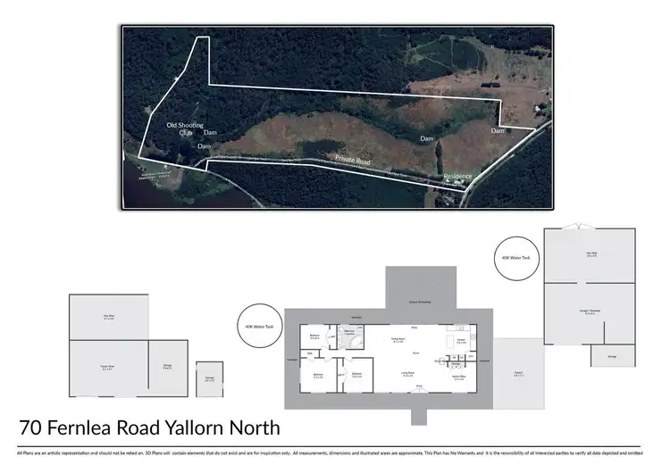 Floorplan of Homely rural property listing, 70 FERNLEA ROAD, Yallourn North VIC 3825
