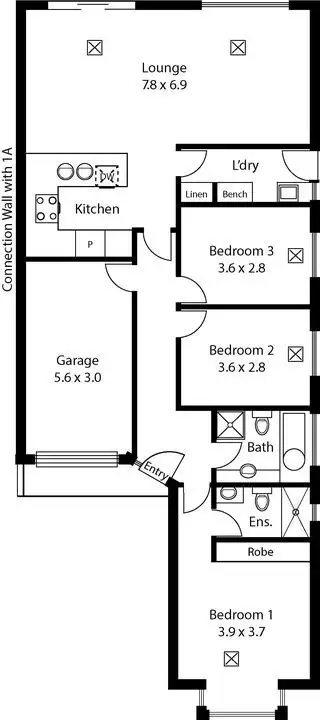 Floorplan of Homely house listing, 1 b Waymouth Avenue, Glandore SA 5037