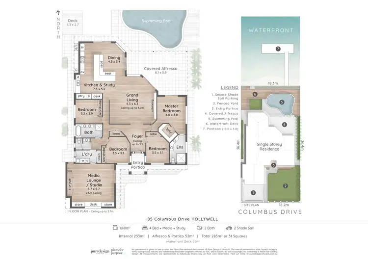 Floorplan of Homely house listing, 85 COLUMBUS DRIVE, Hollywell QLD 4216