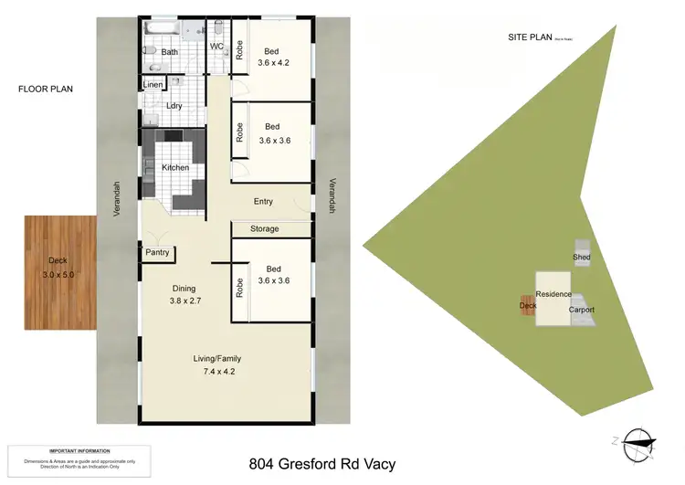 Floorplan of Homely house listing, 804 GRESFORD ROAD, Vacy NSW 2421