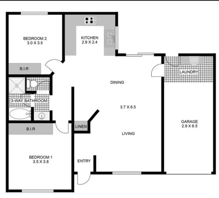 Floorplan of Homely villa listing, UNIT 7/12-14 GLOVER STREET, Belmont NSW 2280