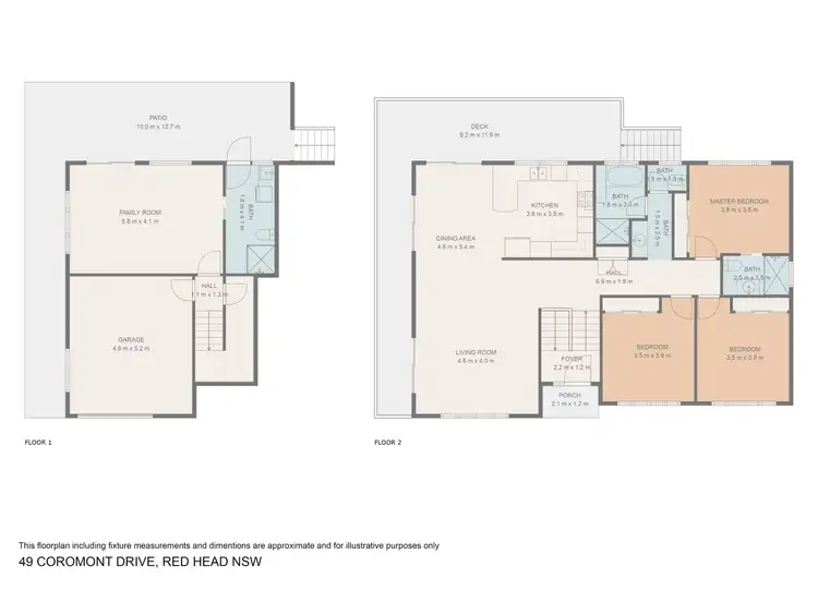 Floorplan of Homely house listing, 49 COROMONT DRIVE, Red Head NSW 2430