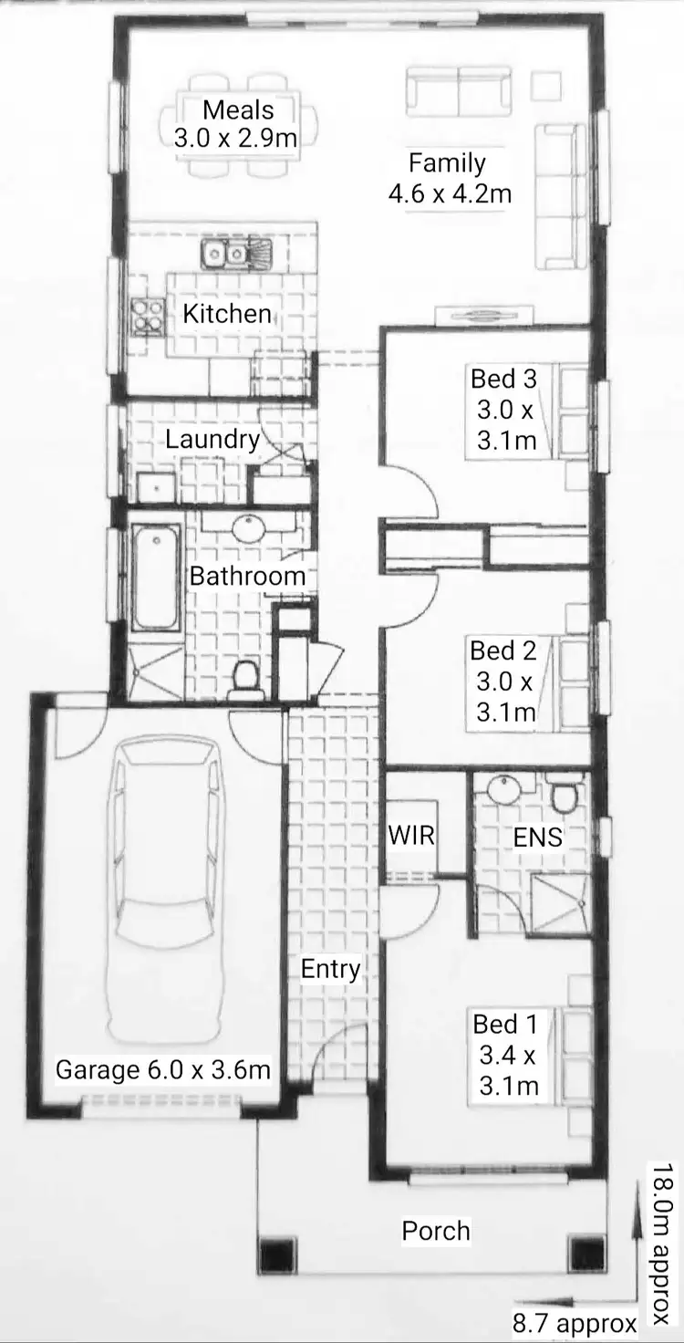 Floorplan of Homely house listing, 23 MCEWAN DRIVE, Cranbourne East VIC 3977