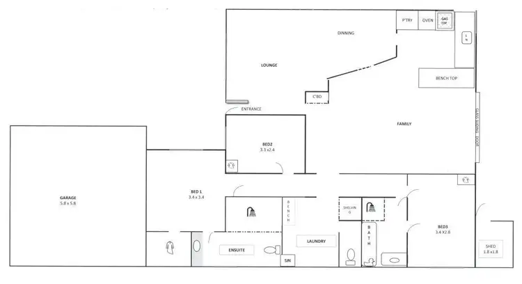 Floorplan of Homely house listing, 60A OTISCO CRESCENT, Joondalup WA 6027